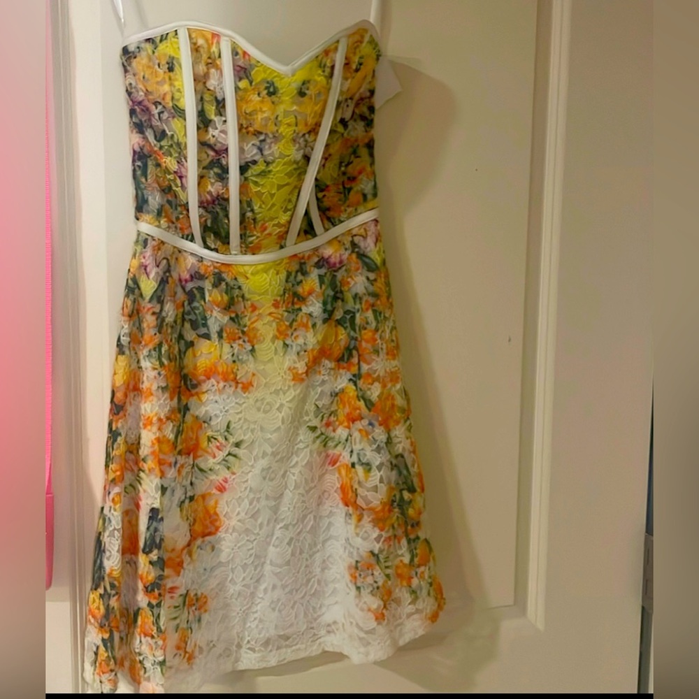Brand New Wow Couture lace floral mini-dress